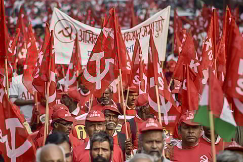 All India Kisan Sangharsh Coordination Committee AIKSCC members and farmers arrive for a two-day rally to press for their demands including debt relief and remunerative prices for their produce in New Delhi Thursday Nov. 29 2018. | PTI