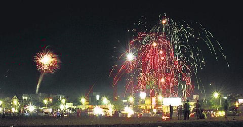 More sparklers and aerial shots were used this time in Chennai | DEBADATTA MALLiCK