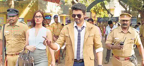 Youtube screen grab of a scene from 'Sarkar' trailer.