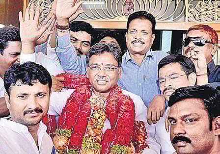Ugrappa’s win in Ballari with a huge margin of  2.43 lakh votes has left BJP red-faced