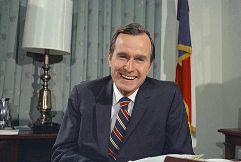 In this Dec. 18, 1970, file photo, newly appointed United Nations Ambassador George H. Bush smiles.  (File Photo | AP)