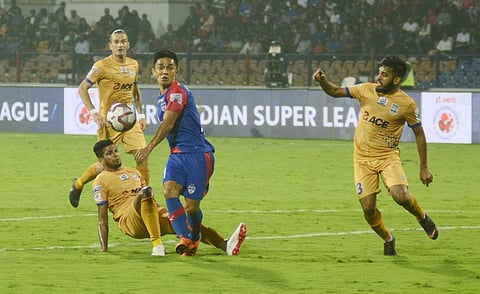 Bengaluru FC captain Sunil Chhetri in action. (Photo | EPS/Shriram BN)