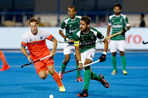Pakistan's lone goal came from the stick of Umar Bhutta in the ninth minute. (Photo | Twitter/Hockey India)