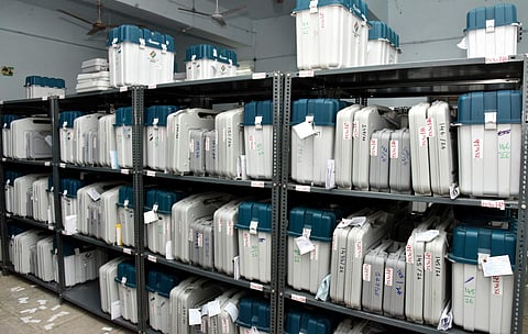 The electoral fate of over 8,500 candidates of five states which went to polls recently is sealed in over 1.74 lakh EVMs which will be opened Tuesday (Photo | EPS)