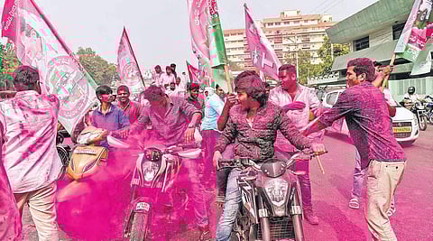 Telangana election results: Pretty in pink