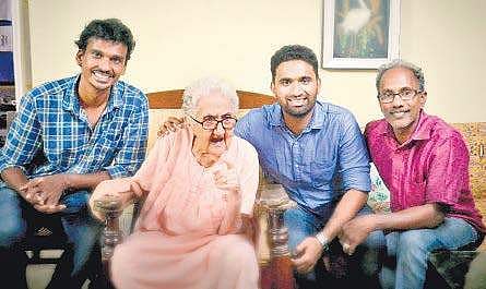 (From left) Sarath Koottikkal, Sarah Cohen, Thoufeek Zakriya and Thaha Ibrahim