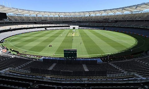A general view of the Perth Stadium on December 13, 2018, ahead of the second cricket Test match between Australia and India. (Photo | AFP)