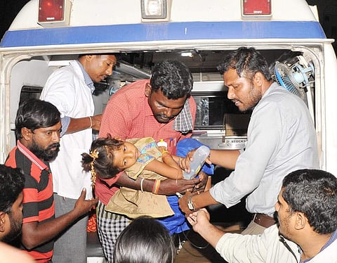 About 70 devotees fell ill, of whom 32 are battling for life at various hospitals. (Photos | EPS/Udayshankar S)