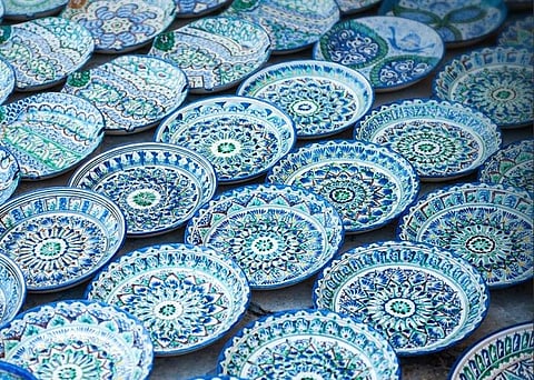 Turko-Persian in origin, ‘blue pottery’ is widely acknowledged as a traditional craft in Jaipur. (Photo: Twitter/Rajasthan Tourism)
