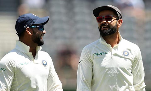 Virat Kohli and Rishabh PAnt. (Photo | Twitter/ICC)