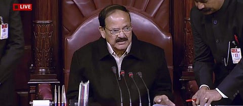 Rajya Sabha Chairman M Venkaiah Naidu during the winter session of Parliament (Photo| Youtube screen grab)