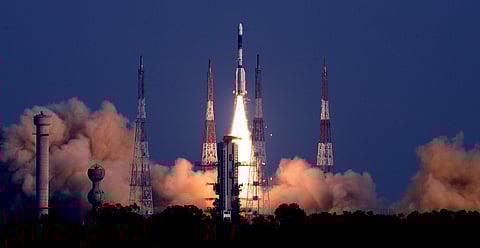 ISRO on Wednesday launched communication satellite GSAT-7A from Sriharikota successfully. | Express Photo Services