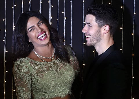 Actress Priyanka Chopra and her singer husband Nick Jonas hosted their third wedding reception in Mumbai on 20 December 2018. (Photo | AP)