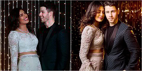 Actress Priyanka Chopra and her singer husband Nick Jonas hosted their third wedding reception in Mumbai on Thursday. The newlyweds partied with some of the top Bollywood stars at Taj Lands End Hotel. Check out the photos here! (Photo | AFP/ Instagram)