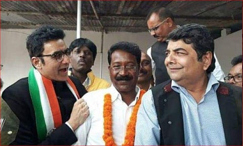 Congress candidae Naman Bixal Kongari defeated the BJP candidate by over 9,000 votes in Jharkhand's Kolebira assembly (Photo | Twitter/RPN Singh)