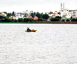 27-year-old Vishwas jumped in Madiwala Lake. (EPS| Martin Louis)