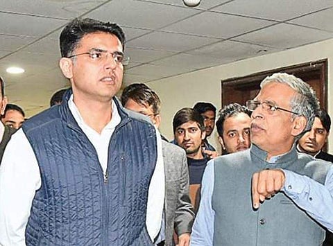 Deputy CM Sachin Pilot at the secretariat in Jaipur | Dinesh Bharadwaj