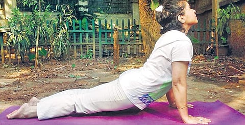 Stretch like a dog for better health of abdomen