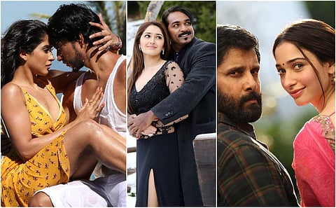 (L-R) Stills from Mr Chandramouli, Junga and Sketch.