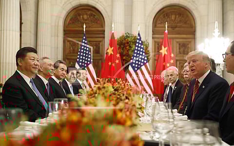 President Donald Trump with China's President Xi Jinping during their bilateral meeting (Photo | AP)