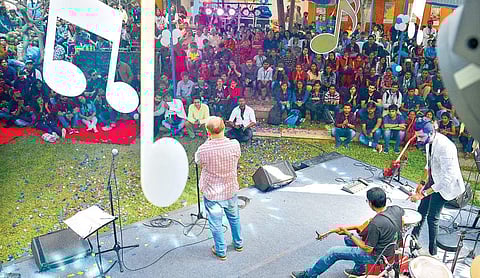 Capgemini's in-house band performs every Monday during lunch as part of their  employee-engagement initiative  | pushkar v