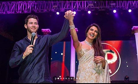 Priyanka Chopra and Nick Jonas at their sangeet night.(Photo | Priyanka Chopra Instagram)