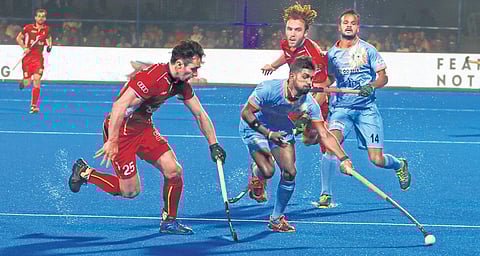 Leading 2-1 in the fourth quarter, India conceded another late goal as Belgium held the hosts at the Kalinga Stadium in Bhubaneswar on Sunday | irfana