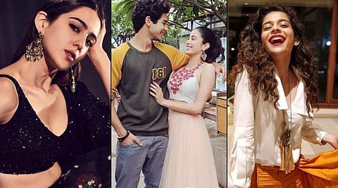 From L to R: Sara Ali Khan, Ishaan Khatter, Janhvi Kapoor, Mithila Palkar
