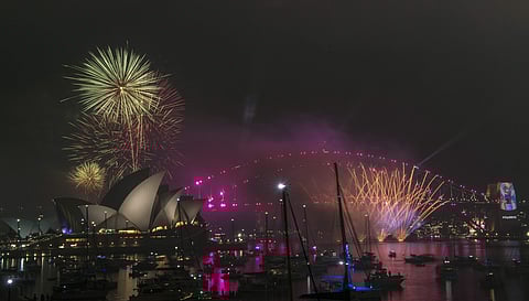 Fireworks explode over the Sydney Harbour during New Year's Eve celebrations in Sydney, Monday, Dec. 31, 2018. (Photo | AP)