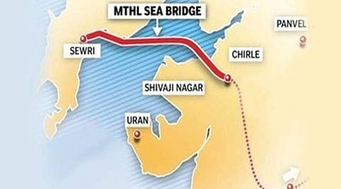 The Mumbai Trans Harbor Link (MTHL), also known as the Sewri-Nhava Sheva bridge is soon set to become a reality. (Photo | PTI)