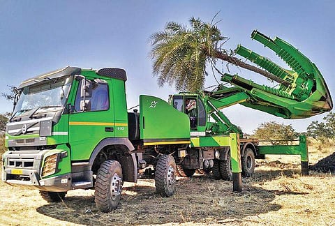 Volvo Trucks India’s tree transplanting unit