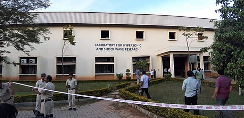 Cylinder blast at Laboratory for Hypersonic and Shock Wave Research In IISC Bengaluru on Wednesday. (Photo |EPS/Nagaraja Gadekal)