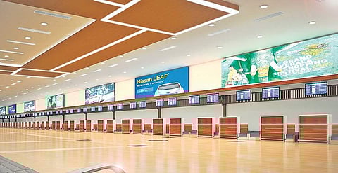 The renovated Terminal 1 of Kochi airport