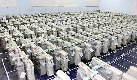 Image of an EVM strongroom for representational purpose (File Photo | EPS)