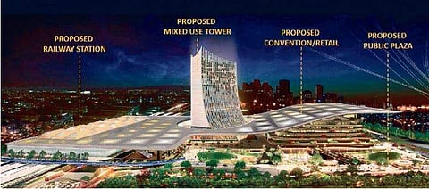 Graphic representation multimodal hub at Bhubaneswar railway station