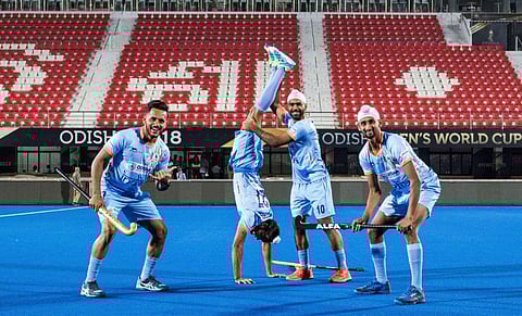 Indian hockey players. (Photo | Twitter/Hockey India)