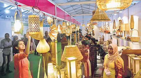 The Bamboo Fest which began on Friday is attracting huge crowds with a variety of handicrafts on display | Albin Mathew