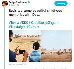 Suriya’s tweet