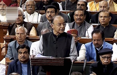 Finance Minister Arun Jaitley presents the Union Budget 2018-19. (Photo | PTI)