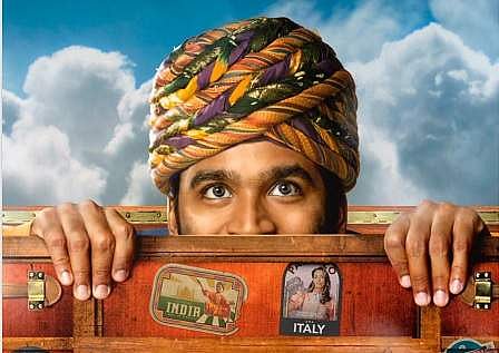 Dhanush in the poster of 'The Extraordinary Journey of the Fakir'(Photo | Twitter)