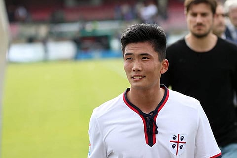 Cagliari striker Han Kwang-Song (Photo | Twitter)