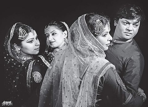 Vibha and Abhimanyu Lal (right) along with dancers from their dance company