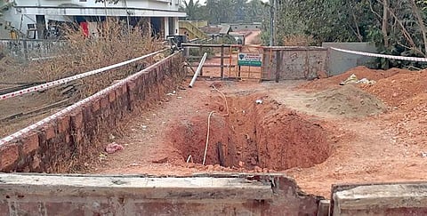 The under-construction manhole at Katipalla which claimed a man’s life