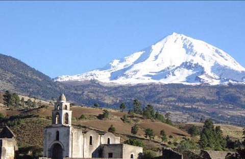 Officials said two helicopters were dispatched but bad weather prevented them from reaching the climbers. (Twitter/Juan Carlos Lastiri)