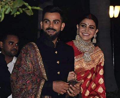 Virat Kohli and Anushka Sharma at their Delhi reception last year (File Photo)