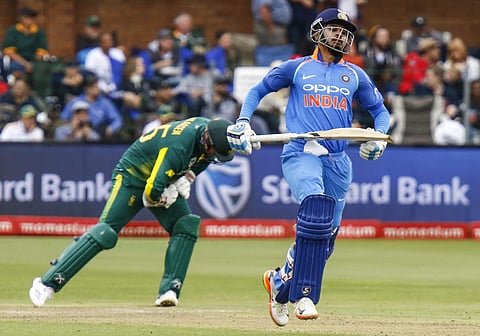 India's Shreyas Iyer makes a run during the fourth ODI cricket match between South Africa and India in Port Elizabeth, South Africa Tuesday, Feb. 13, 2018. | AP