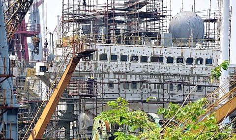 Five people were killed and dozens have been injured following an explosion in an  ONGC's vessel at the Cochin Shipyard Limited on Tuesday . (EPS | Albin Mathew)