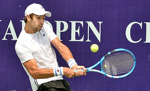 Jordan Thompson at ATP Chennai Open Challengers. (EPS | D Sampathkumar)
