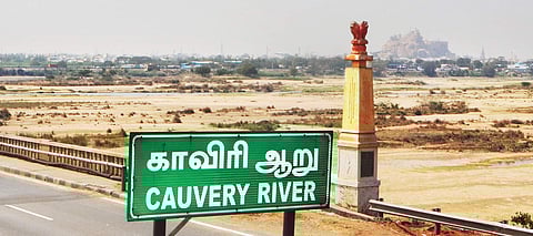 The dry bed of the Cauvery in Tiruchy |  MK Ashok Kumar