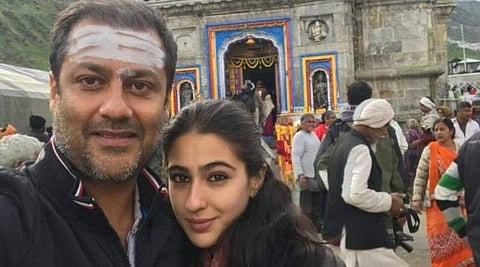 Filmmaker Abhishek Kapoor and Sara Ali Khan at Kedarnath.